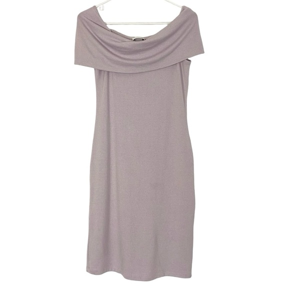 Aritzia Wilfred Free Pencil Knit Dress Womens Size Medium Light Mauve Stretchy - Picture 1 of 7